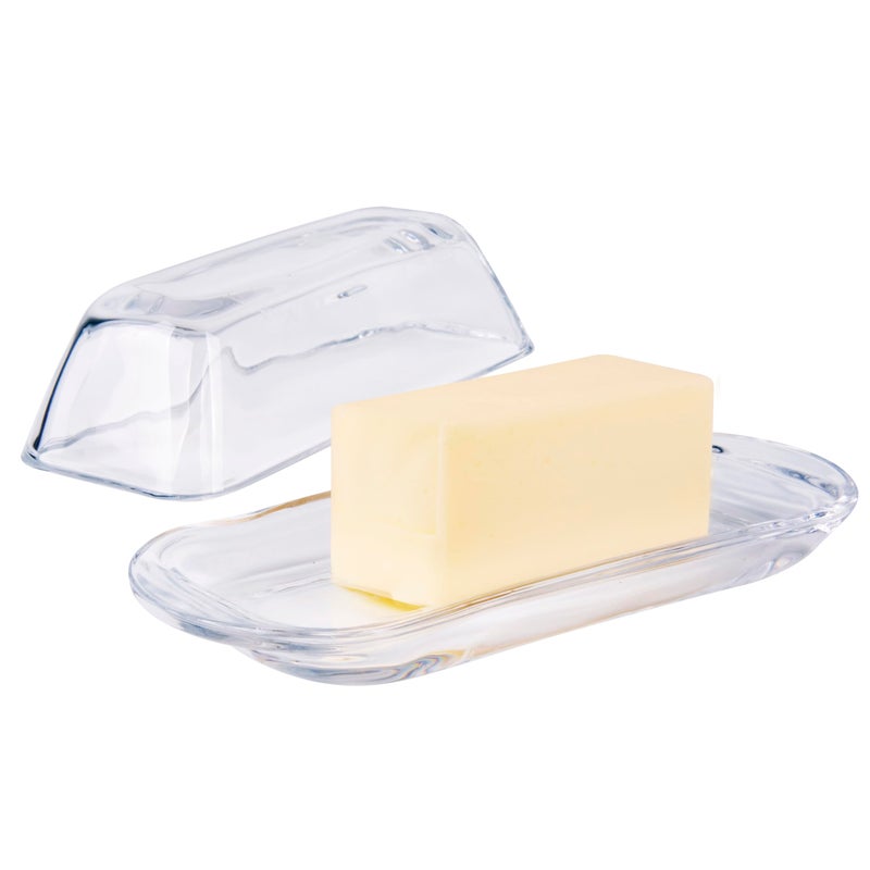 Kangaroo Decorative Clear Glass Butter Dish with Lid for Countertop & Refrigerator - Crystal Covered Butter Tray Storage Container Holder for Counter & Fridge - Image 5